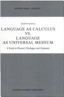 Tapa de Language as calculus vs. language as universal medium