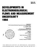 Tapa de Developments in electrorheological flows and measurement uncertainty, 1994
