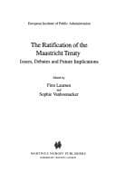 Tapa de The ratification of the Maastricht Treaty