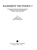 Tapa de Basement Tectonics 7 (Proceedings of the International Conferences on Basement Tectonics)