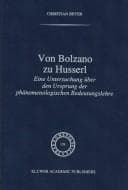 Tapa de Von Bolzano zu Husserl