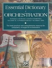 Tapa de Essential dictionary of orchestration