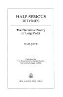 Tapa de Half-serious rhymes