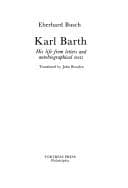 Tapa de Karl Barths Lebenslauf