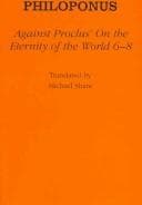 Tapa de Against Proclus's "On the eternity of the world, 6-8"