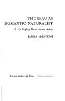 Tapa de Thoreau as Romantic Naturalist