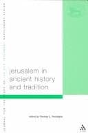 Tapa de Jerusalem In Ancient History And Tradition (Journal for the Study of the Old Testament Supplement Series)