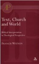 Tapa de Text, Church And World