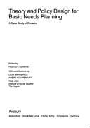 Tapa de Theory and Policy Design for Basic Needs Planning