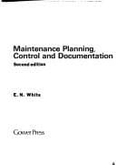 Tapa de Maintenance Planning, Control, and Documentation