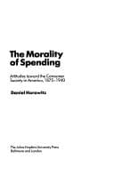 Tapa de The Morality of Spending