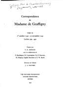 Tapa de Correspondance de Madame de Graffigny