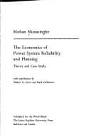 Tapa de The economics of power system reliability and planning