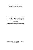 Tapa de Timothy Warren Anglin, 1822-96, Irish Catholic Canadian