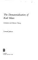 Tapa de The dematerialisation of Karl Marx
