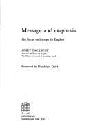 Tapa de Message and emphasis