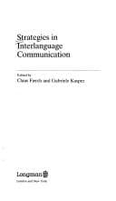 Tapa de Strategies in interlanguage communication