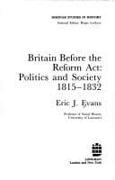 Tapa de Britain Before the Reform Act