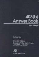 Tapa de 403(B) Answer Book/With 2001 Supplement