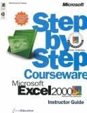 Tapa de Microsoft  Excel 2000 Step by Step Courseware Trainer Pack (Step By Step Courseware Series)