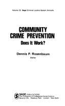 Tapa de Community Crime Prevention