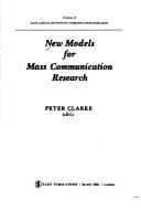 Tapa de New models for mass communication research