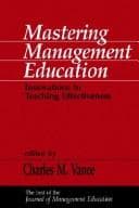 Tapa de Mastering management education