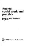 Tapa de Radical social work and practice