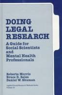 Tapa de Doing legal research