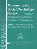 Tapa de Official Journal of the Society for Personality and Social Psychology