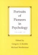 Tapa de Portraits of Pioneers in Psychology