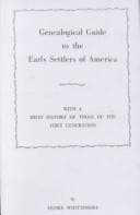 Tapa de Genealogical Guide to the Early Settlers of America: With a Brief History of Those of the First Generation