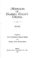 Tapa de Marriages of Campbell County, Virginia, 1782-1810