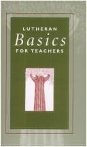 Tapa de Lutheran basics for teachers