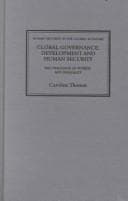 Tapa de Global Governance, Development and Human Security