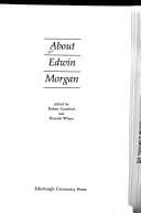 Tapa de About Edwin Morgan