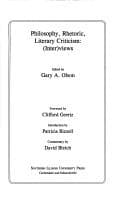 Tapa de Philosophy, rhetoric, literary criticism