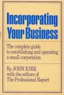 Tapa de Incorporating your business