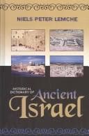 Tapa de Historical dictionary of ancient Israel