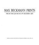 Tapa de Max Beckmann prints from the Museum of Modern Art