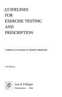 Tapa de Guidelines for exercise testing and prescription