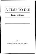 Tapa de A time to die