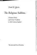 Tapa de The religious sublime