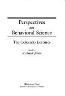 Tapa de Perspectives on Behavioral Science