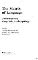 Tapa de The matrix of language