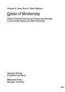 Tapa de Crisis of modernity