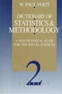 Tapa de Dictionary of Statistics & Methodology