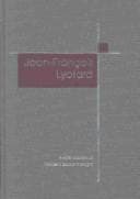 Tapa de Jean-François Lyotard