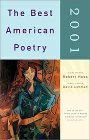 Tapa de The Best American Poetry 2001