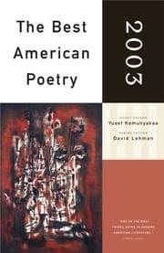 Tapa de The Best American Poetry 2003